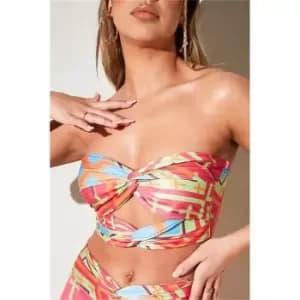 I Saw It First Multi Slinky Abstract Printwide Leg Trousers - Multi