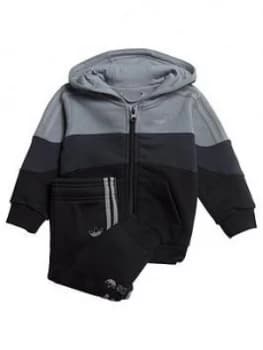 Boys, adidas Originals BX 2.0 Full Zip Hoodie and Joggers Set - Grey, Size 0-3 Months