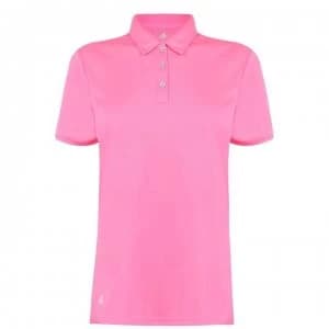 adidas Short Sleeve Golf Polo Shirt Womens - Solar Pink