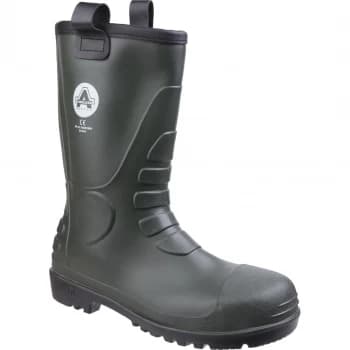 Amblers Mens Safety FS97 PVC Rigger Boots Green Size 10