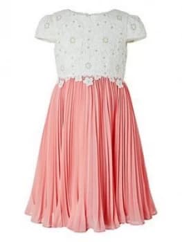 Monsoon Girls Freya Daisy Lace Dress - Ivory, Size 10 Years, Women