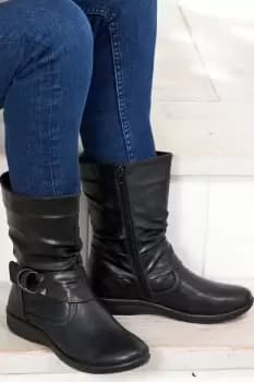 Flexisole Mid Calf Buckle Boots