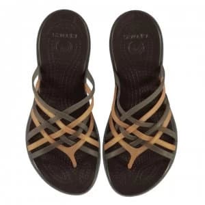 Crocs Huarache Ladies Flip-Flops - Bronze/Espresso