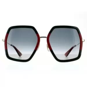 Square Green and Red With Gold Green Gradient Sunglasses