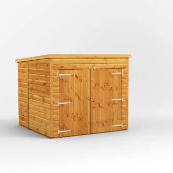 Power Sheds - 6x6 Power Pent Bike Shed - Brown