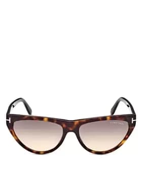 Tom Ford Womens Amber Cat Eye Sunglasses, 56mm