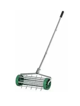 Outsunny Outsunny Metal 5 Spike Lawn Aerator Roller Green
