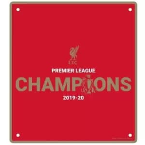 Premier League Champions 2020 Door Sign (One Size) (Red) - Red - Liverpool Fc