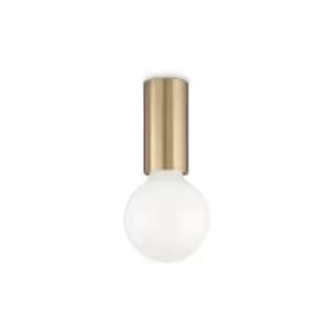 Netlighting Petit Indoor 1 Light Semi Flush Ceiling Lamp Brass Satin, E27