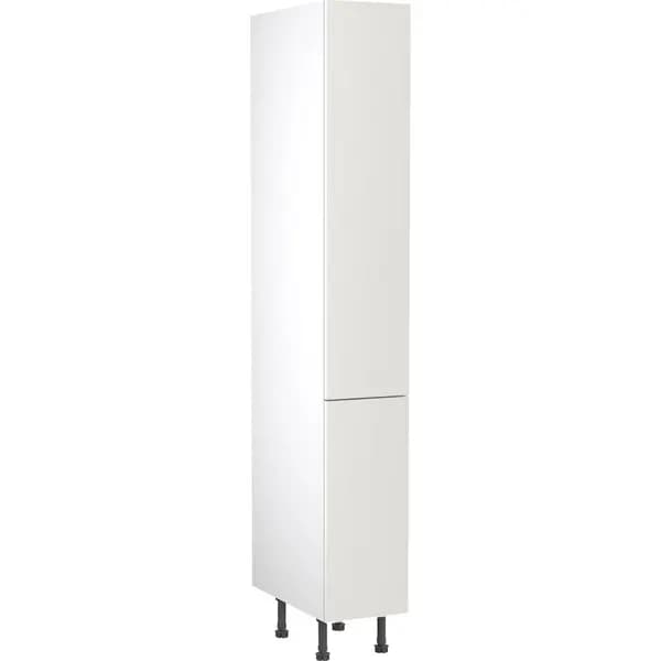 Kitchen Kit Flatpack Slab Kitchen Cabinet Tall Larder Unit Ultra Matt 300mm in White MFC