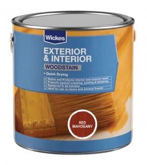 Wickes Quick Drying Woodstain - Red Mahogany 750ml