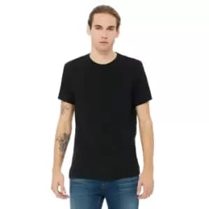 Canvas Mens Triblend Crew Neck Plain Short Sleeve T-Shirt (S) (Soldi Black Triblend)