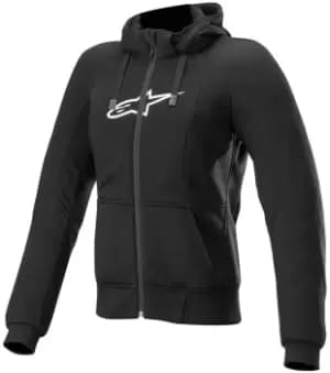 Alpinestars Stella Chrome Sport Ladies Motorcycle Hoodie, black-white, Size L for Women, black-white, Size L for Women