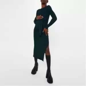Missguided Rib Maternity Knit Midi Dress - Green