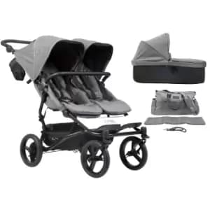 Mountain Buggy Duet Luxury Twin Pushchair With Carrycot Plus - Herringbone