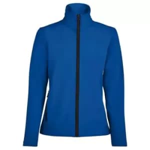 SOLS Womens/Ladies Race Full Zip Water Repellent Softshell Jacket (M) (Royal Blue)