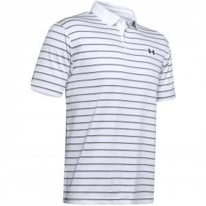 Urban Armor Gear Performance Striped Golf Polo Shirt Mens - White
