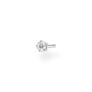 THOMAS SABO Silver Small Solitaire Single Ear Stud