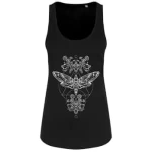 Grindstore Ladies/Womens Death Head Moth Floaty Tank (Medium (UK 10-12)) (Black)