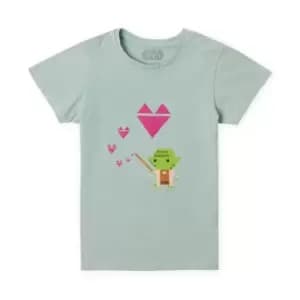 Star Wars Yoda Heart Kids T-Shirt - Mint Acid Wash - 11-12 Years - Mint Acid Wash