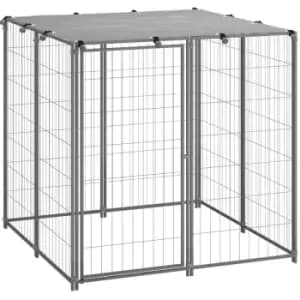 Vidaxl - Dog Kennel Silver 110x110x110cm Steel Silver