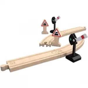 Hape Mechanical Railway Signals Wooden Expansion Pack