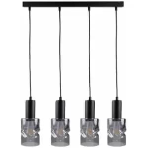 Keter Cross Bar Pendant Ceiling Light Black, 60cm, 4x E27