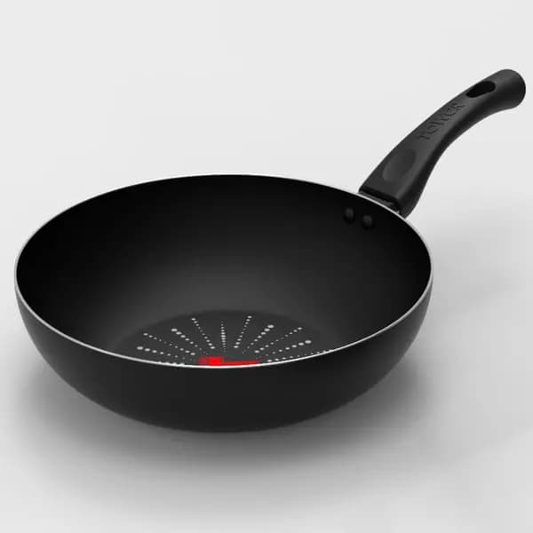 Tower Smart Start Classic 28cm Non-Stick Wok Black