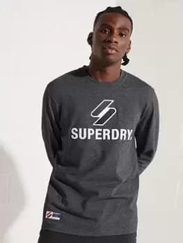 Superdry Code Logo Sweat - Black Size M Men