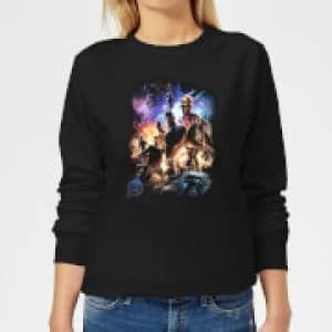 Avengers Endgame Character Montage Womens Sweatshirt - Black