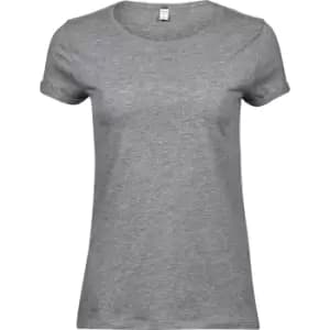 Tee Jays Womens/Ladies Roll-Up T-Shirt (L) (Heather Grey)