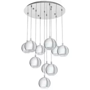 Conessa - 10 Light Cluster Pendant Chrome, GU10 - Eglo