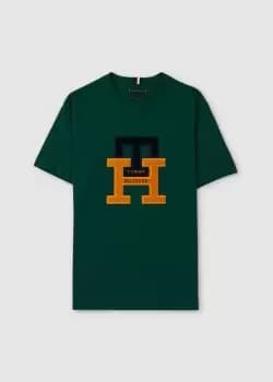 Tommy Hilfiger Mens Icon Blackwatch Monogram T-Shirt In Prep Green