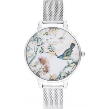 Ladies Olivia Burton Painterly Prints Rose Gold & Silver Mesh Watch
