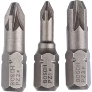 Bosch 3 Piece Pozi Screwdriver Bit Set