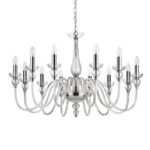 Doge 12 Light Pendant Light Trasparent, E14