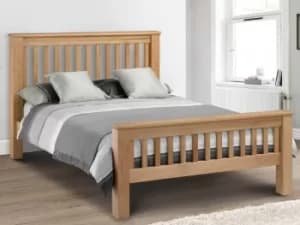 Julian Bowen Amsterdam 4ft6 Double Oak Wooden Bed Frame High Footend
