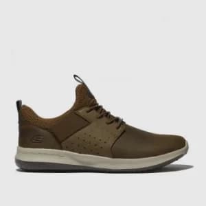 SKECHERS Dark Brown Delson Axton Trainers