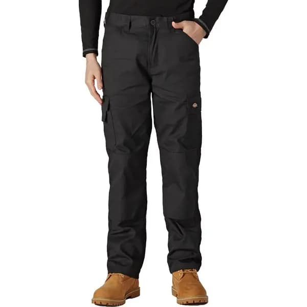 Dickies Mens Everyday Polycotton Knee Pad Pouches Workwear Trousers 30R - Waist 30', Inside Leg 32' Black ED247-BLK-30R