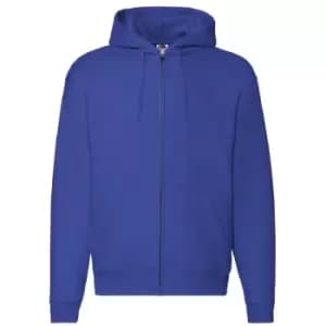 Fruit Of The Loom Mens Zip Through Hooded Sweatshirt / Hoodie (2XL) (Royal)