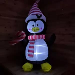 Samuel Alexander - 4ft (120cm) LED Christmas Inflatables Outdoor Penguin w/ Candy Cane Decorations