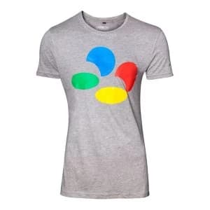 Nintendo - Controller Button Mens Large T-Shirt - Grey