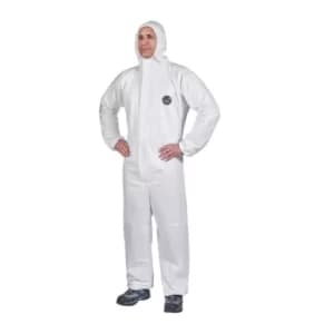 White Coveralls Hooded (XL)