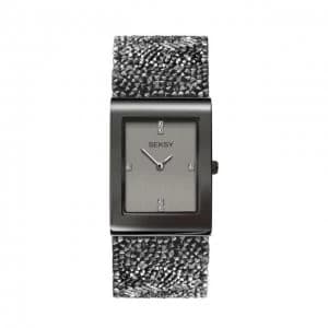 Seksy Grey and Black Fashion Watch - 2654
