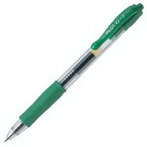 Pilot G205 Gel Retractable 0.5mm Green PK12