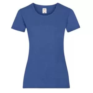 Fruit Of The Loom Ladies/Womens Lady-Fit Valueweight Short Sleeve T-Shirt (Pack Of 5) (2XL) (Retro Heather Royal)
