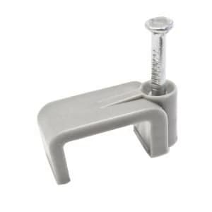 BQ Grey 2.5mm Twin Earth Cable Clips Pack of 100