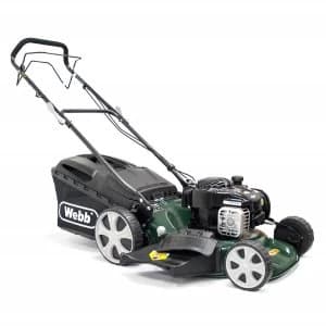 Webb R18HW 46cm Self-Propelled High-Wheel Petrol Rotary Mower