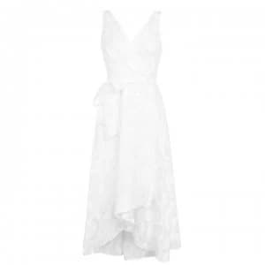 DKNY Sleeveless Wrap Dress - CLOUD