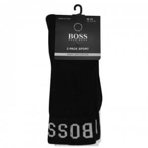 Hugo Boss 2 Pack Sports Socks White/Navy Size 39-42